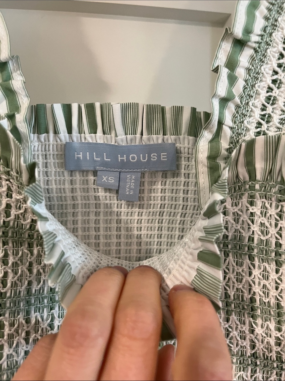 Hill House Delphine Skirt and Azalea Top Set - Apple Green Variegated Stripe XS - Picture 6 of 9